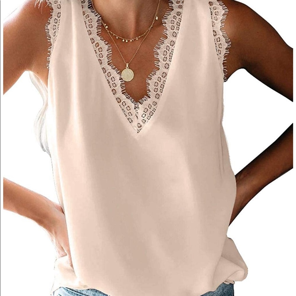 Deep V Neck Lace Cami